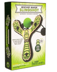Green Monster toy slingshot color kids gift box. Mischief Maker by Mighty Fun!