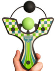 Green Racing best slingshot hand held with ball foam ball. Mischief Maker by Mighty Fun!