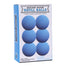 Blue foam slingshot balls for Mischief Maker toy slingshot by Mighty Fun! 6 balls per pack.