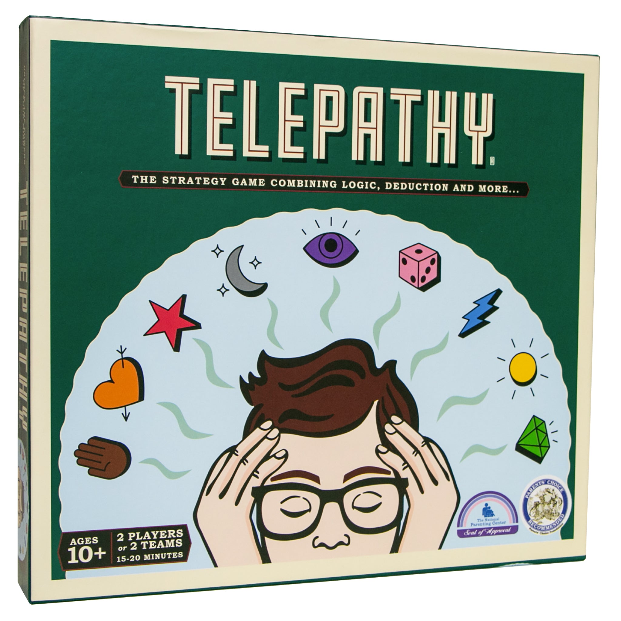 Telepathy Strategy board game for kids by Mighty Fun! Color Box, Ages 10 up