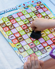 Brain Freeze Strategy board game for kids details. Game Board being used. For Ages 5 up by Mighty Fun!