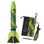 Lime Airo Rocket toy rocket with hand launcher and storage bag by Mighty Fun!