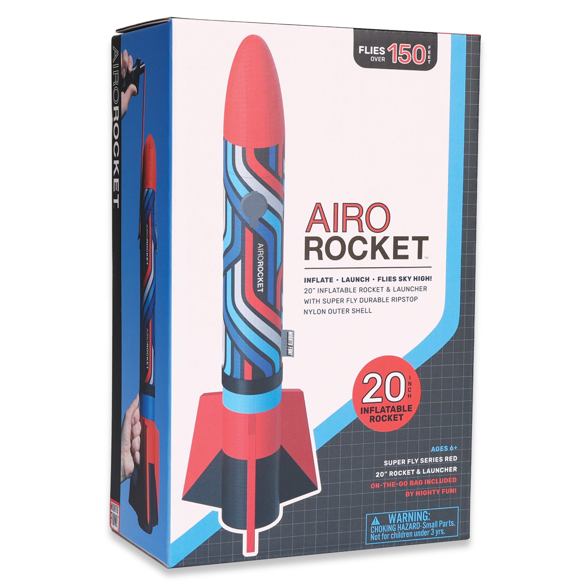 Red Airo Rocket toy rocket kids gift box by Mighty Fun!