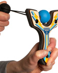 Blue Racing best slingshot being launched. Mischief Maker by Mighty Fun!