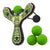 Green Monster toy slingshot with 4 soft foam balls. Mischief Maker by Mighty Fun!