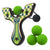 Green Racing best slingshot with 4 soft foam balls. Mischief Maker by Mighty Fun! 