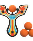 Orange Racing best slingshot with 4 soft foam balls. Mischief Maker by Mighty Fun!