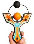 Orange Racing best slingshot hand held with ball foam ball. Mischief Maker by Mighty Fun!