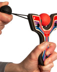 Red Racing best slingshot being launched. Mischief Maker by Mighty Fun!