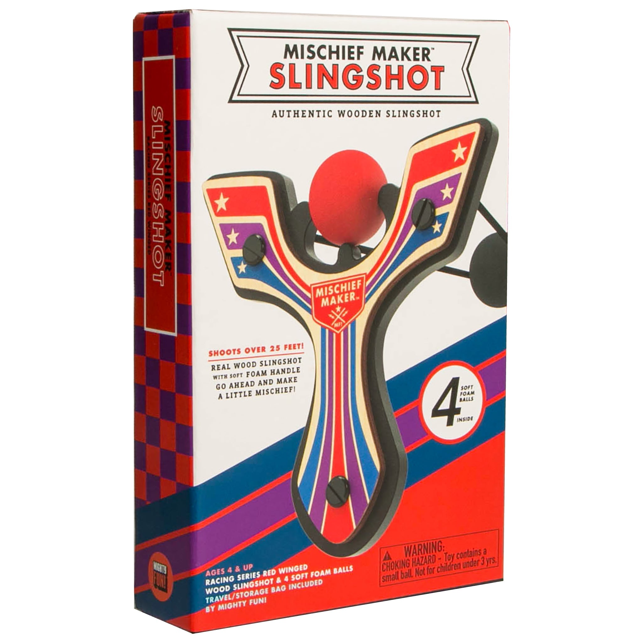 Red Racing best slingshot color kids gift box. Mischief Maker by Mighty Fun!