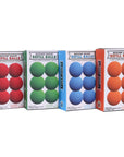 Foam slingshot balls for Mischief Maker toy slingshot by Mighty Fun! Red, green, blue, orange box of 6 balls per pack.