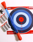 Blow Darts target set by Mighty Fun! Includes 6 darts, ammo holder and target.