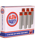 Refill Darts for Blow Darts target set by Mighty Fun! 6 foam darts in each color gift box.
